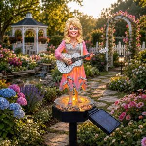 Dolly Parton Solar Outdoor Garden Statue Light