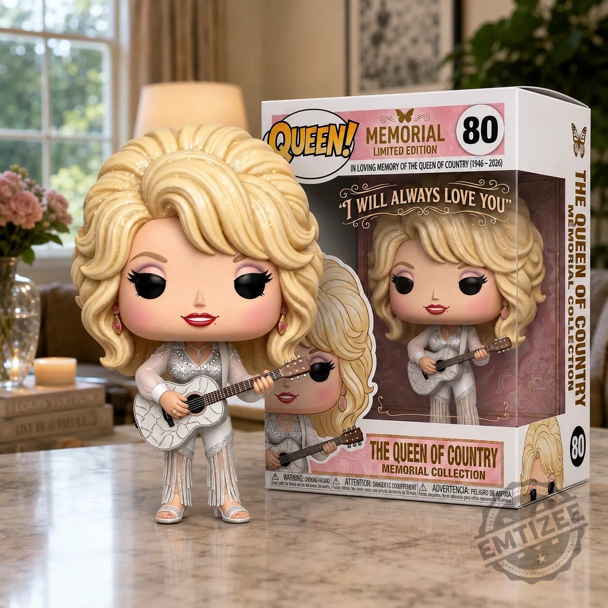 Dolly Parton White Jumpsuit Memorial Figurine 3 Dolly Parton White Jumpsuit Memorial Figurine product design shown in a detailed view