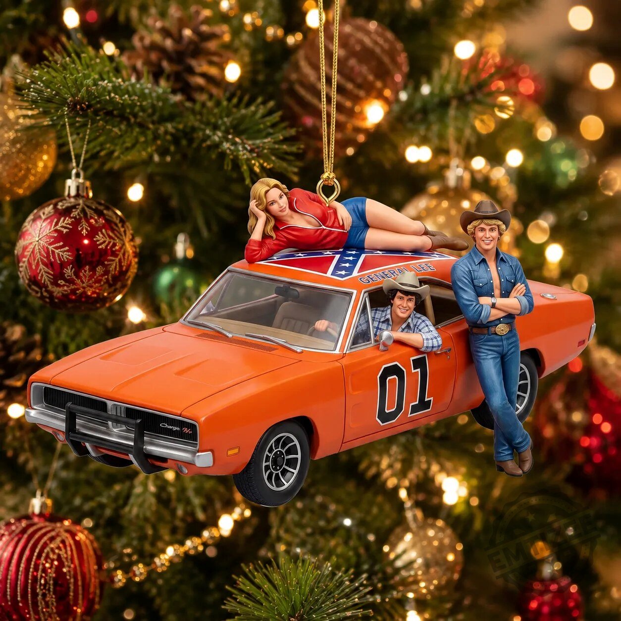 The Dukes of Hazzard General Lee Christmas Ornament